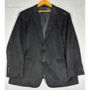 Cashmere Lambswool Blazer Coat 52L Charcoal Lana Lux Collezioni Pronto Moda